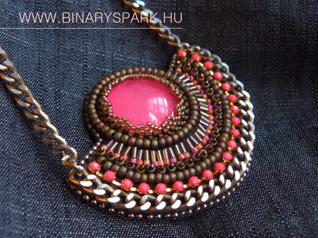 chantico nyaklánc gyöngyhímzés ékszer gyöngy bead embroidery jewelry